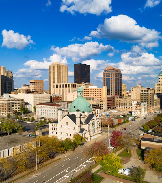 Dayton Ohio skyline